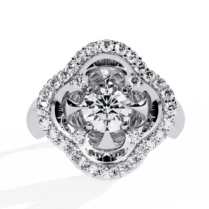 Round Cut High Quality Diamond Unique Elegant Cluster Dainty Vintage Bridesmaid Ring Gift For Her - HIGHCARAT DIAMONDS