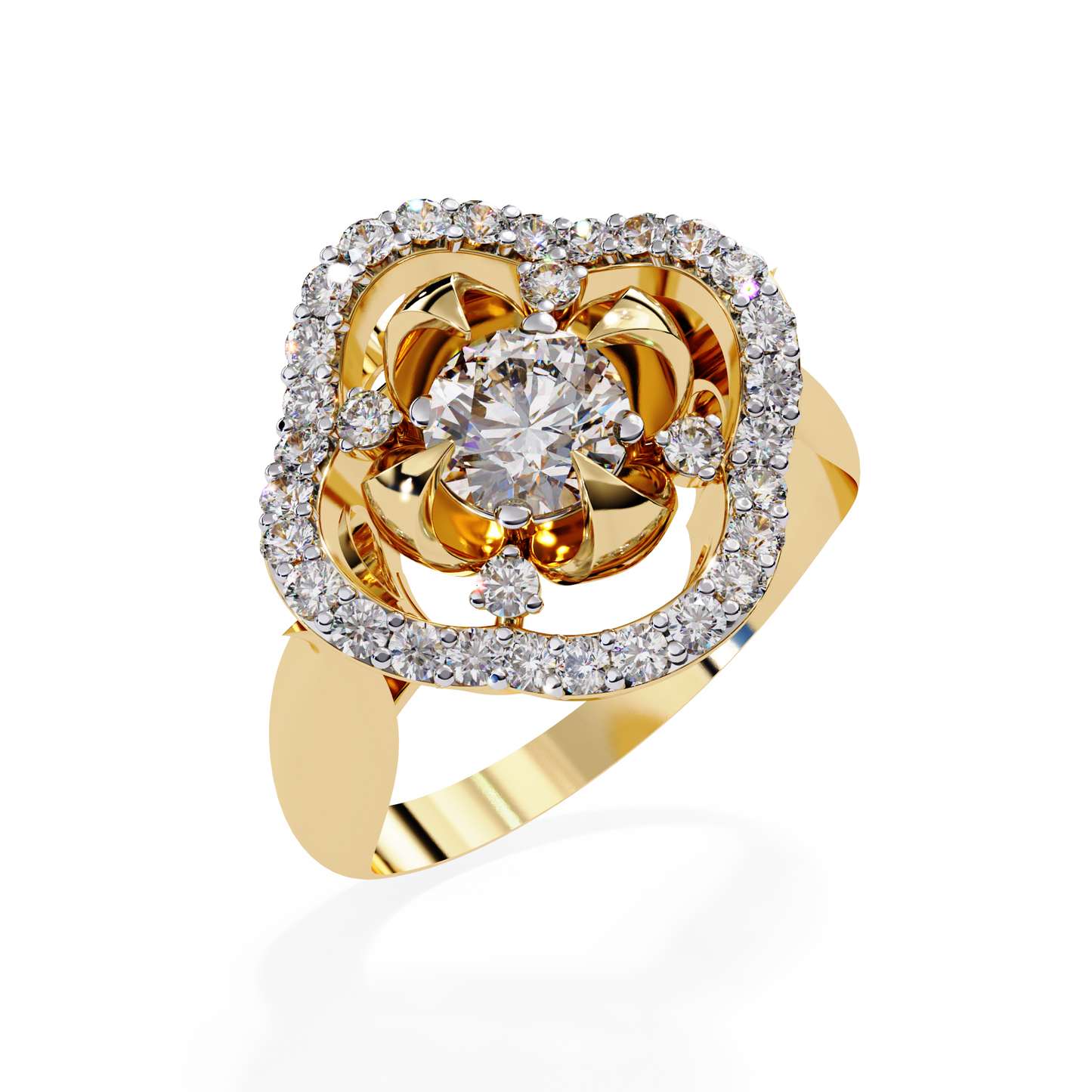 Round Cut High Quality Diamond Unique Elegant Cluster Dainty Vintage Bridesmaid Ring Gift For Her - HIGHCARAT DIAMONDS