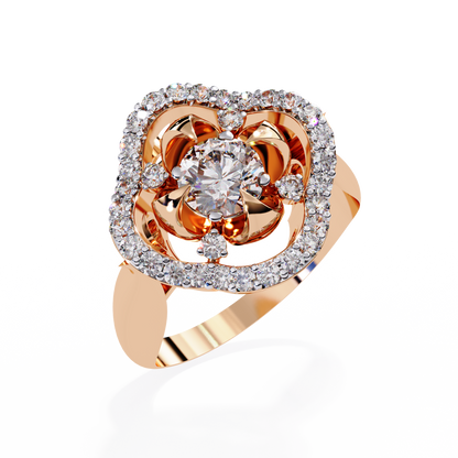 Round Cut High Quality Diamond Unique Elegant Cluster Dainty Vintage Bridesmaid Ring Gift For Her - HIGHCARAT DIAMONDS