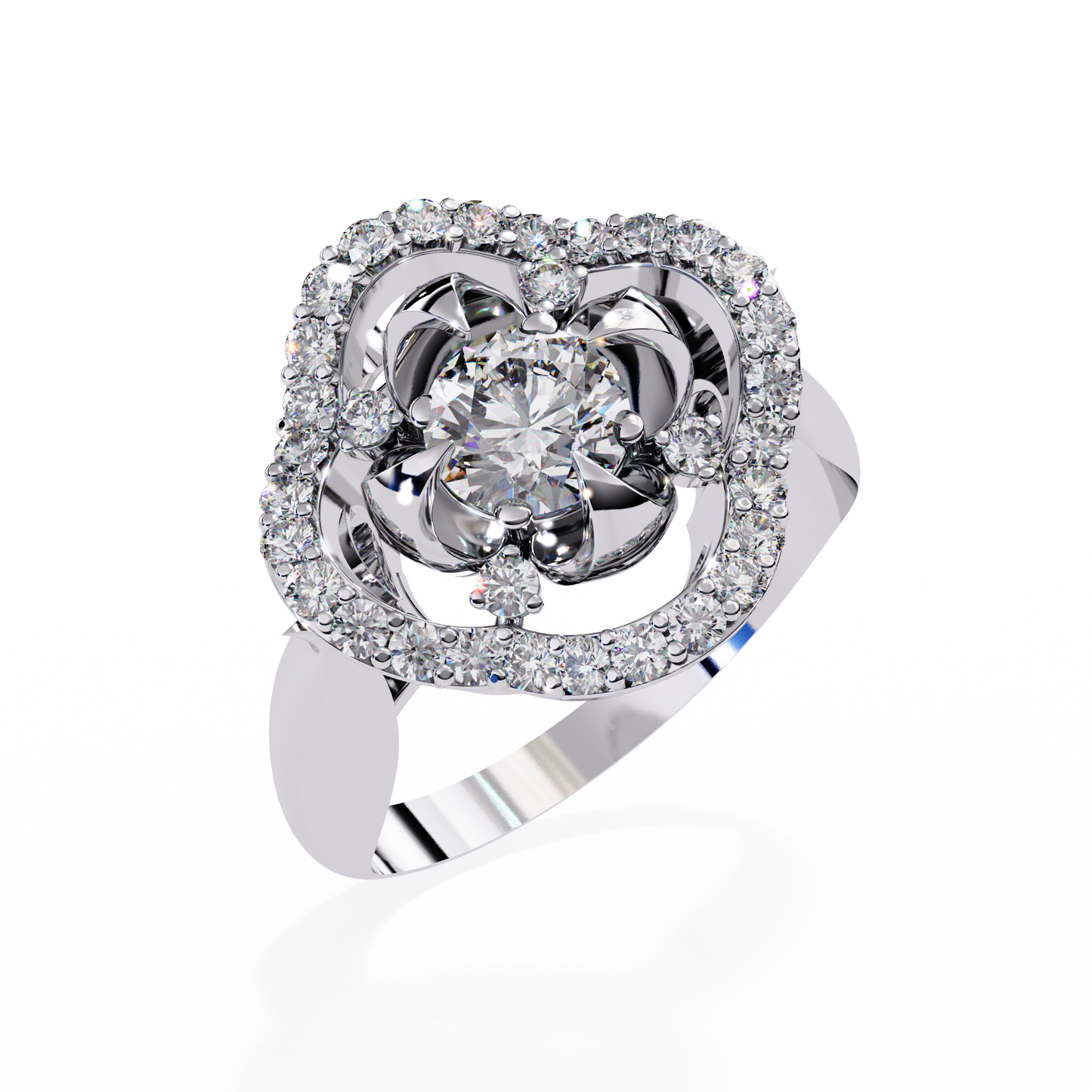 Round Cut High Quality Diamond Unique Elegant Cluster Dainty Vintage Bridesmaid Ring Gift For Her - HIGHCARAT DIAMONDS