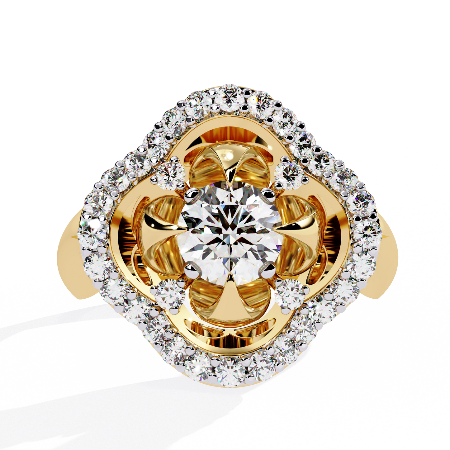 Round Cut High Quality Diamond Unique Elegant Cluster Dainty Vintage Bridesmaid Ring Gift For Her - HIGHCARAT DIAMONDS
