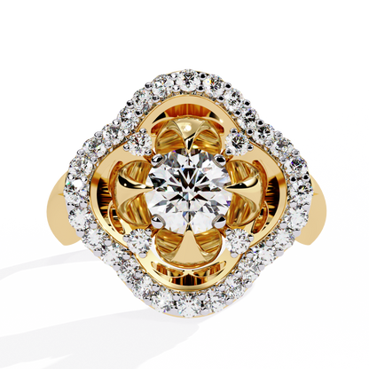 Round Cut High Quality Diamond Unique Elegant Cluster Dainty Vintage Bridesmaid Ring Gift For Her - HIGHCARAT DIAMONDS