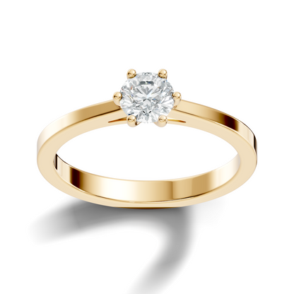 Round Cut High Quality Lab Grown and Natural Diamond Unique Solitaire Prong Set Cluster Promise Ring For Her