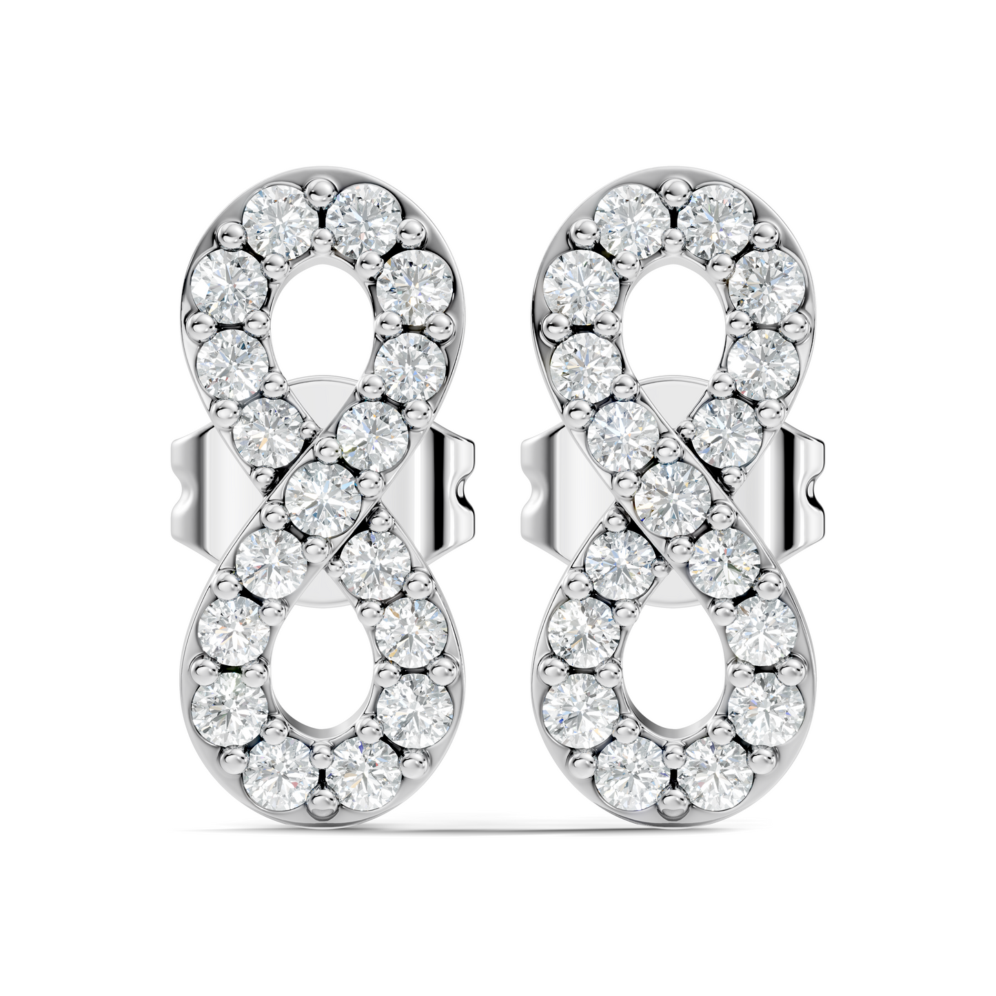 Round Shape Natural & lab grown Diamond 14k Solid Gold Shinning Unique New Studs Earrings For Weeding Wear - HIGHCARAT DIAMONDS