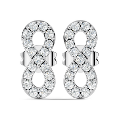Round Shape Natural & lab grown Diamond 14k Solid Gold Shinning Unique New Studs Earrings For Weeding Wear - HIGHCARAT DIAMONDS