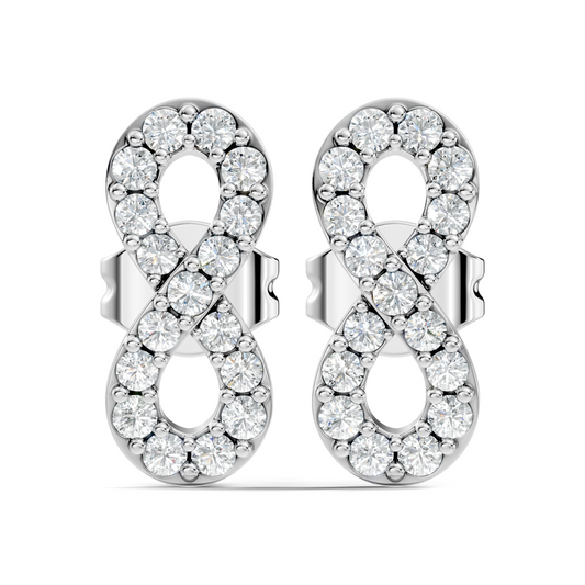 Round Shape Natural & lab grown Diamond 14k Solid Gold Shinning Unique New Studs Earrings For Weeding Wear - HIGHCARAT DIAMONDS