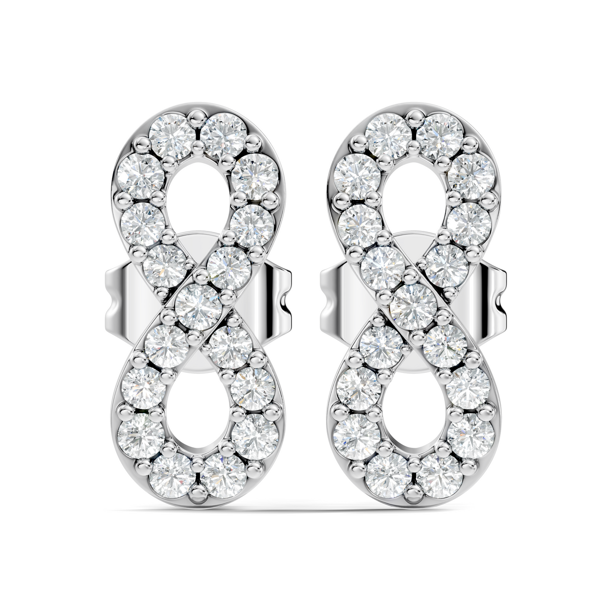 Round Shape Natural & lab grown Diamond 14k Solid Gold Shinning Unique New Studs Earrings For Weeding Wear - HIGHCARAT DIAMONDS