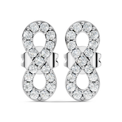 Round Shape Natural & lab grown Diamond 14k Solid Gold Shinning Unique New Studs Earrings For Weeding Wear - HIGHCARAT DIAMONDS
