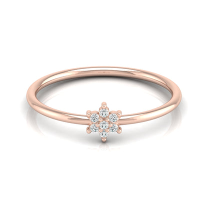 Round Cut Lab Diamond Floral Engagement Ring