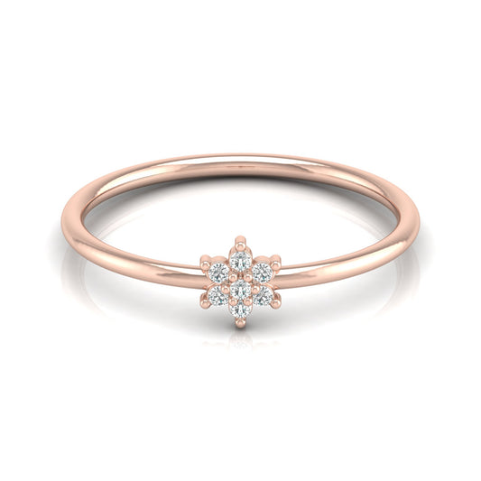 Round Cut Lab Diamond Floral Engagement Ring - HIGHCARAT DIAMONDS