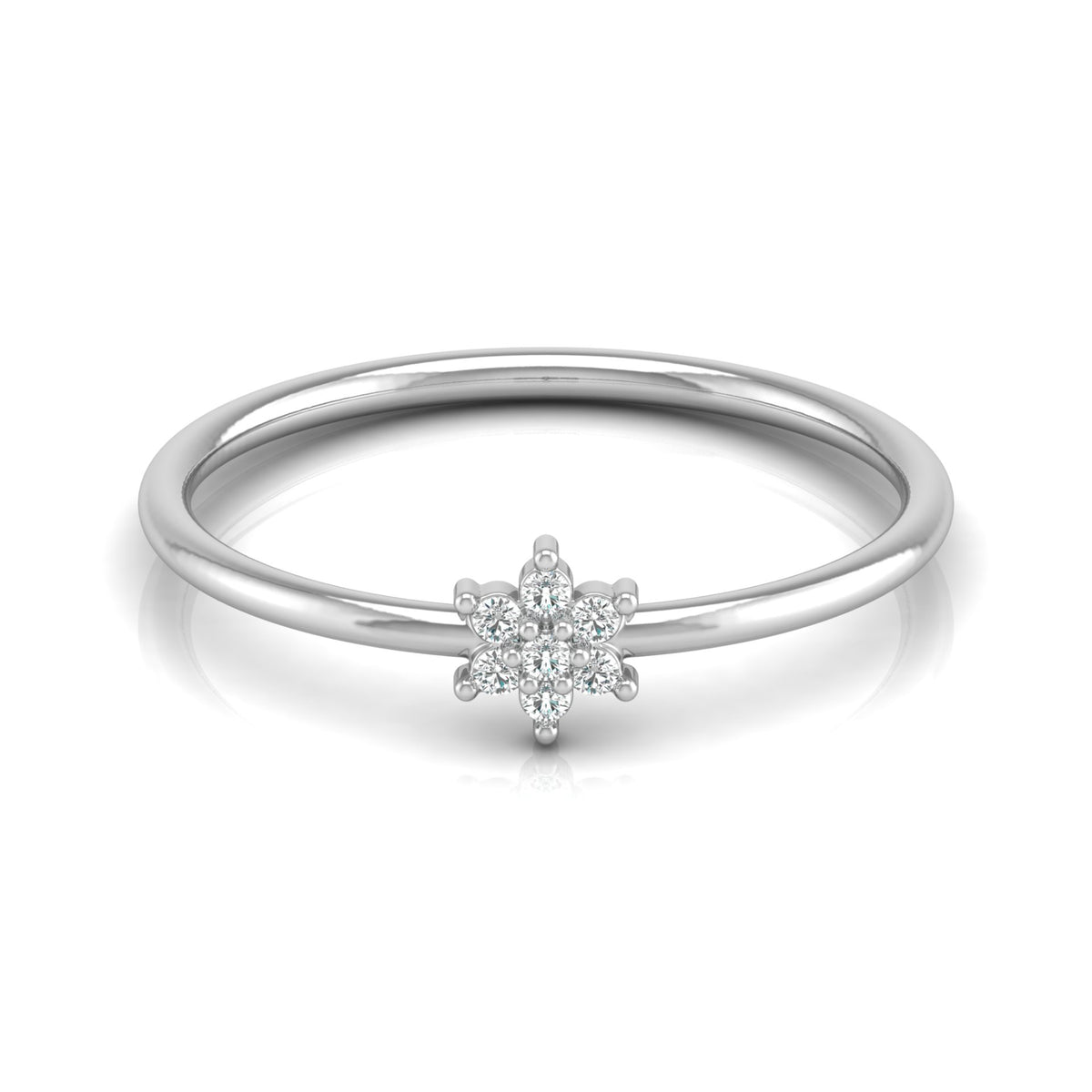 Round Cut Lab Diamond Floral Engagement Ring - HIGHCARAT DIAMONDS