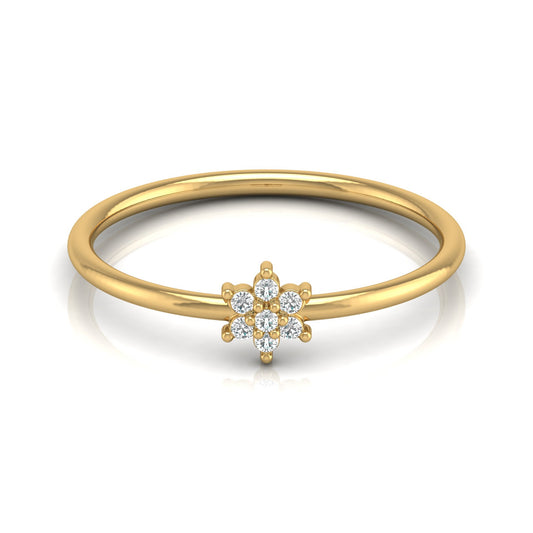 Round Cut Lab Diamond Floral Engagement Ring - HIGHCARAT DIAMONDS