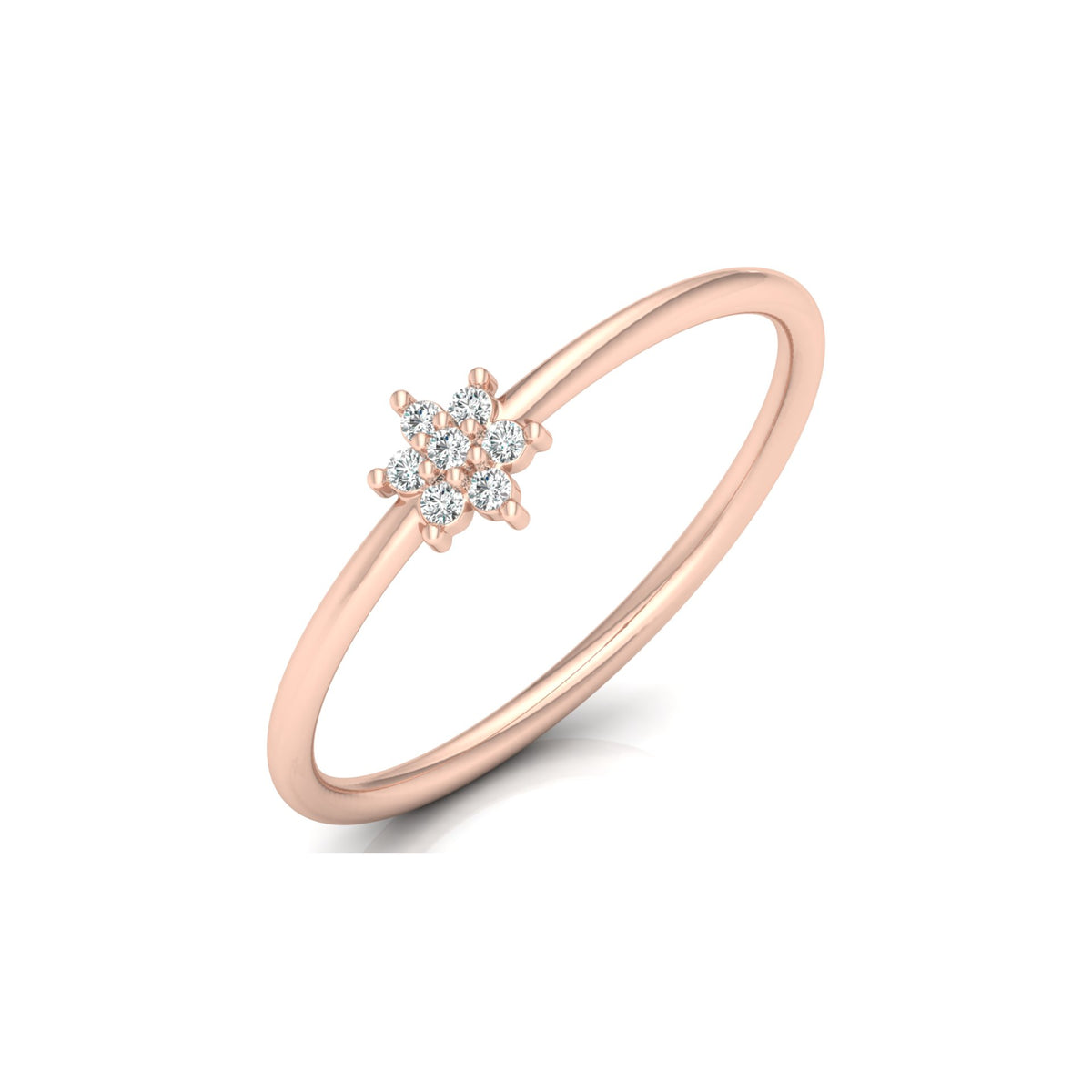 Round Cut Lab Diamond Floral Engagement Ring - HIGHCARAT DIAMONDS