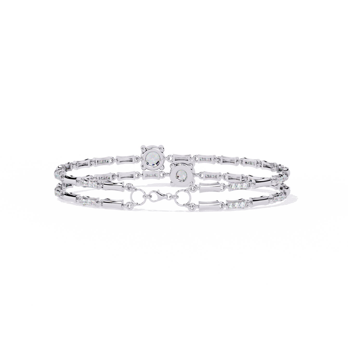 Vintage 2.21Ct Round Cut Diamond Prong Set Elegant Cluster Dainty Wedding Bracelet For Women's - HIGHCARAT DIAMONDS