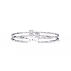 Vintage 2.21Ct Round Cut Diamond Prong Set Elegant Cluster Dainty Wedding Bracelet For Women's - HIGHCARAT DIAMONDS