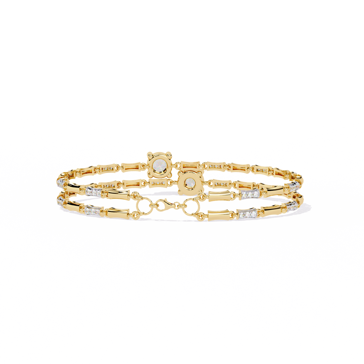 Vintage 2.21Ct Round Cut Diamond Prong Set Elegant Cluster Dainty Wedding Bracelet For Women's - HIGHCARAT DIAMONDS