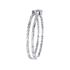 Vintage 2.21Ct Round Cut Diamond Prong Set Elegant Cluster Dainty Wedding Bracelet For Women's - HIGHCARAT DIAMONDS