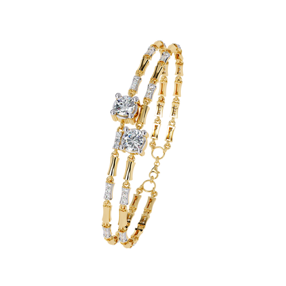 Vintage 2.21Ct Round Cut Diamond Prong Set Elegant Cluster Dainty Wedding Bracelet For Women's - HIGHCARAT DIAMONDS