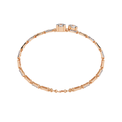 Vintage 2.21Ct Round Cut Diamond Prong Set Elegant Cluster Dainty Wedding Bracelet For Women's - HIGHCARAT DIAMONDS