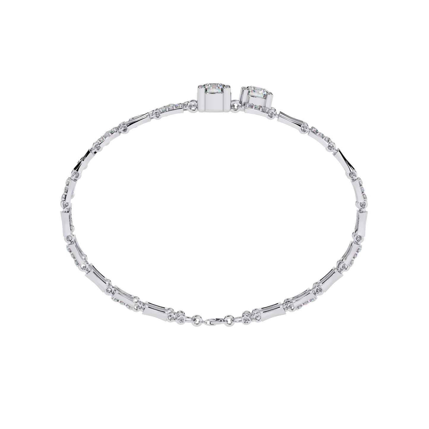 Vintage 2.21Ct Round Cut Diamond Prong Set Elegant Cluster Dainty Wedding Bracelet For Women's - HIGHCARAT DIAMONDS