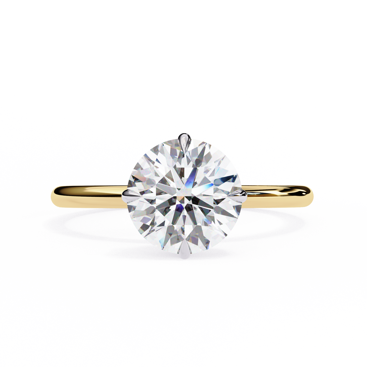 Round Cut Lab Diamond Prong set Solitaire Ring