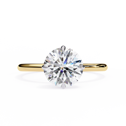 Round Cut Lab Diamond Prong set Solitaire Ring