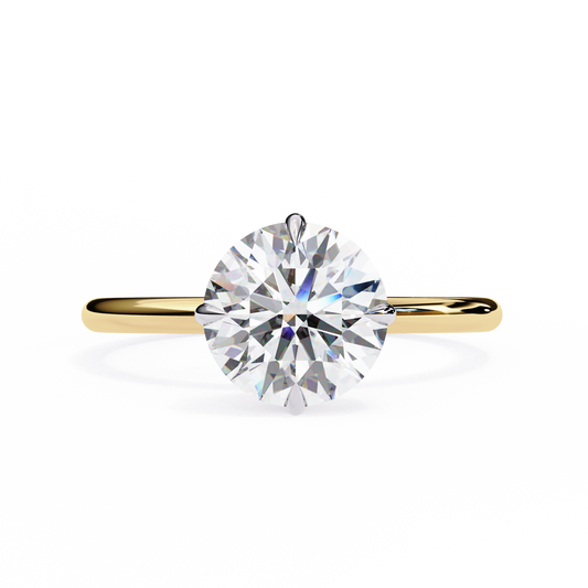 Round Cut Lab Diamond Prong set Solitaire Ring