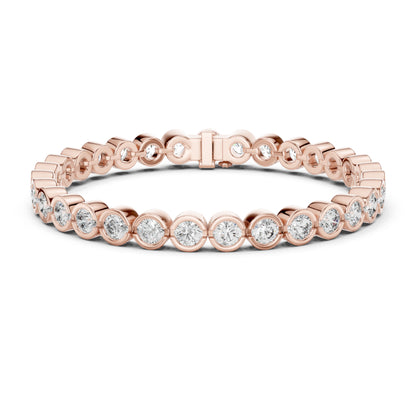 9.30 Ct Round Cut Top Grade Diamond Antique Delicate Vintage Sparkling Bezel Set Bridesmaid Tennis Bracelet - HIGHCARAT DIAMONDS