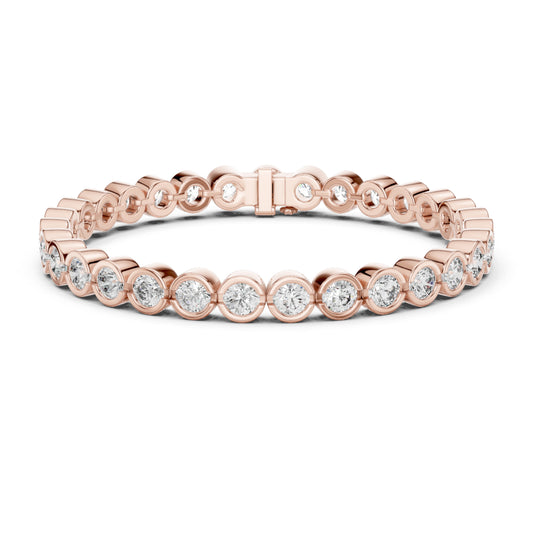 9.30 Ct Round Cut Top Grade Diamond Antique Delicate Vintage Sparkling Bezel Set Bridesmaid Tennis Bracelet - HIGHCARAT DIAMONDS