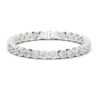 9.30 Ct Round Cut Top Grade Diamond Antique Delicate Vintage Sparkling Bezel Set Bridesmaid Tennis Bracelet - HIGHCARAT DIAMONDS