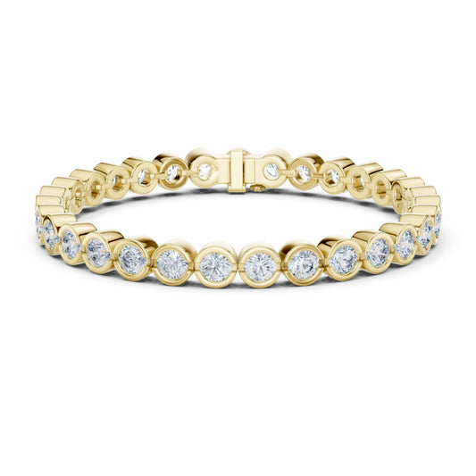 9.30 Ct Round Cut Top Grade Diamond Antique Delicate Vintage Sparkling Bezel Set Bridesmaid Tennis Bracelet - HIGHCARAT DIAMONDS