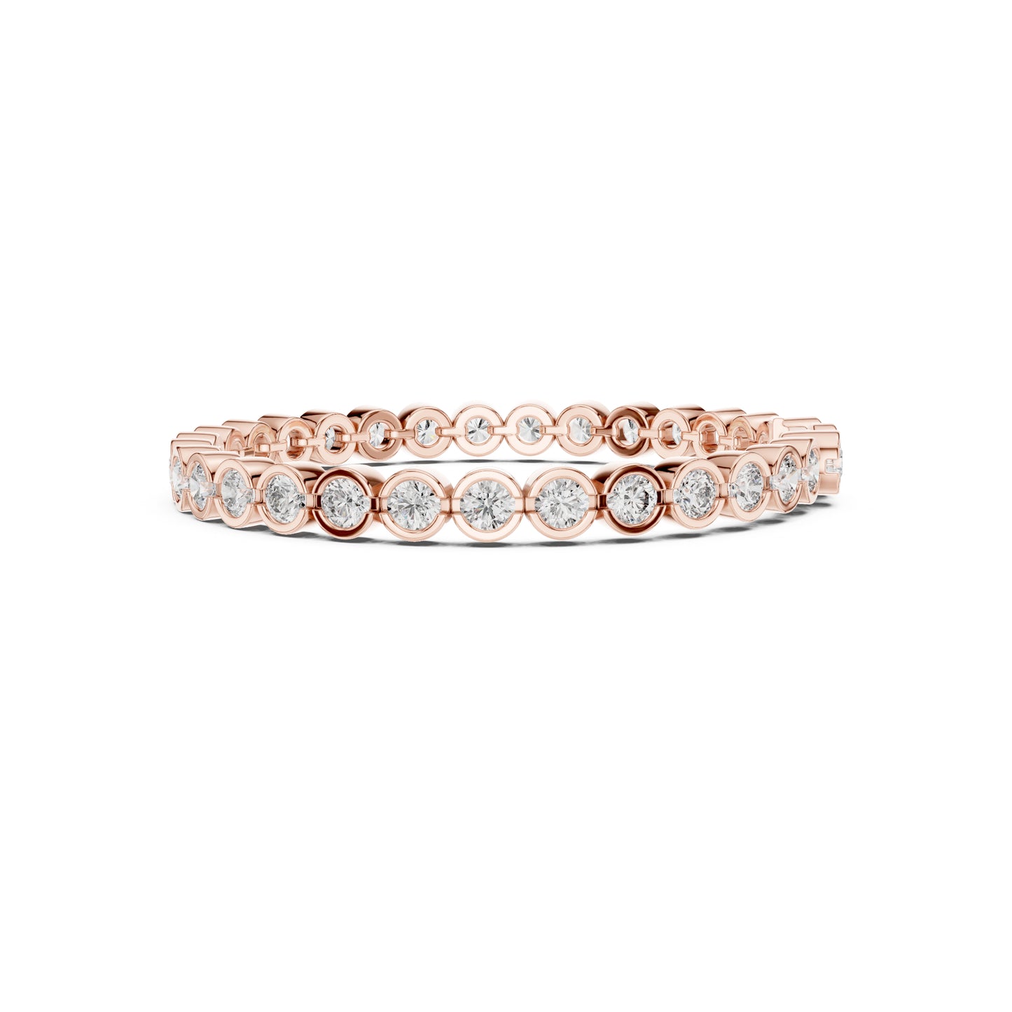 9.30 Ct Round Cut Top Grade Diamond Antique Delicate Vintage Sparkling Bezel Set Bridesmaid Tennis Bracelet - HIGHCARAT DIAMONDS