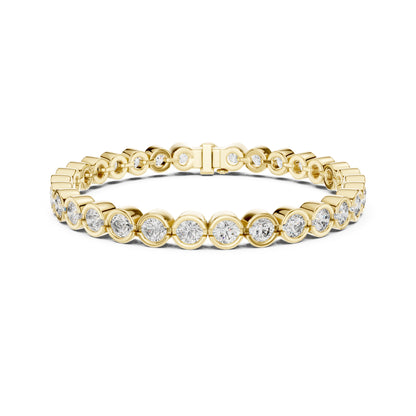 9.30 Ct Round Cut Top Grade Diamond Antique Delicate Vintage Sparkling Bezel Set Bridesmaid Tennis Bracelet - HIGHCARAT DIAMONDS