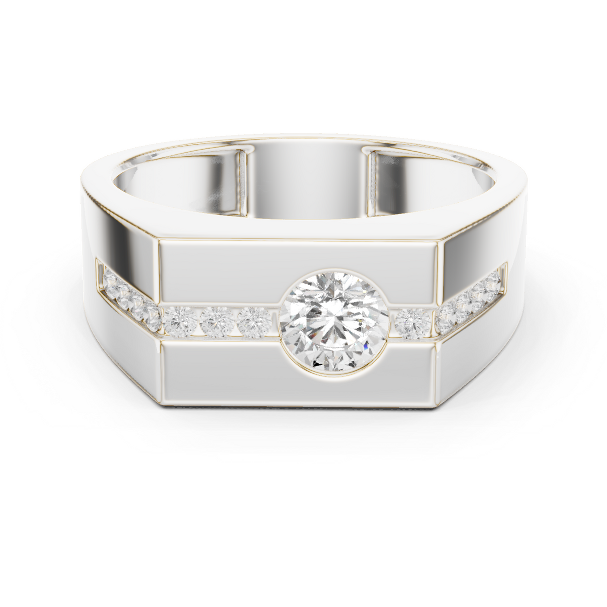 Round Shape Natural Diamond Unique Type 14k Solid Rose Gold Men's Diamond Ring Daily wear - HIGHCARAT DIAMONDS