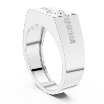 Round Shape Natural Diamond Unique Type 14k Solid Rose Gold Men's Diamond Ring Daily wear - HIGHCARAT DIAMONDS