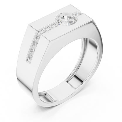Round Shape Natural Diamond Unique Type 14k Solid Rose Gold Men's Diamond Ring Daily wear - HIGHCARAT DIAMONDS