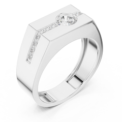 Round Shape Natural Diamond Unique Type 14k Solid Rose Gold Men's Diamond Ring Daily wear - HIGHCARAT DIAMONDS