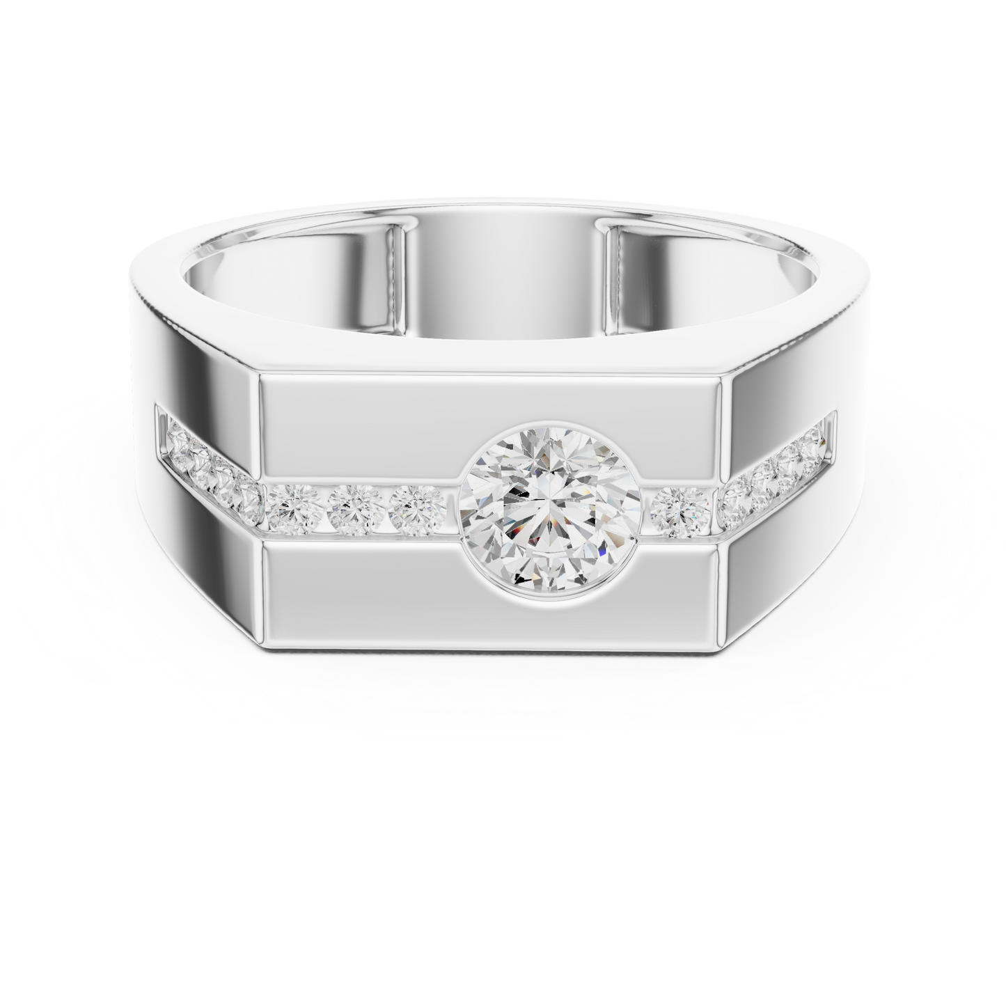 Round Shape Natural Diamond Unique Type 14k Solid Rose Gold Men's Diamond Ring Daily wear - HIGHCARAT DIAMONDS