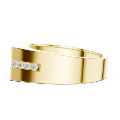 Round Shape Natural Diamond Unique Type 14k Solid Rose Gold Men's Diamond Ring Daily wear - HIGHCARAT DIAMONDS