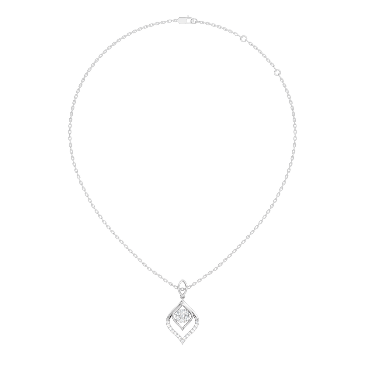 Minimalist Round Diamond Necklace Pendant Vintage 14K Solid Yellow Gold Jewelry Gift For Her - HIGHCARAT DIAMONDS