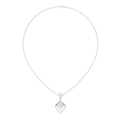 Minimalist Round Diamond Necklace Pendant Vintage 14K Solid Yellow Gold Jewelry Gift For Her - HIGHCARAT DIAMONDS