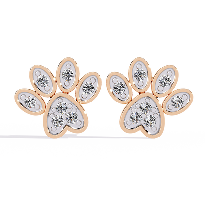 Round Cut Lab Grown & Natural Diamond Antique Stackable Stunning 18k Solid White Gold Perfect Stud Earring Gift For Her - HIGHCARAT DIAMONDS