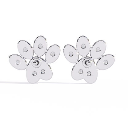Round Cut Lab Grown & Natural Diamond Antique Stackable Stunning 18k Solid White Gold Perfect Stud Earring Gift For Her - HIGHCARAT DIAMONDS