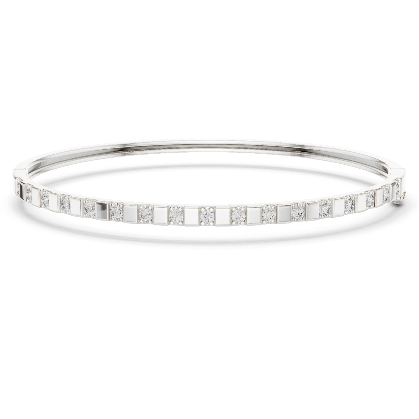 Colorless Round Cut Art Deco Cluster Vintage Party Wear Diamond Bangle Bracelets Gift For Women's - HIGHCARAT DIAMONDS