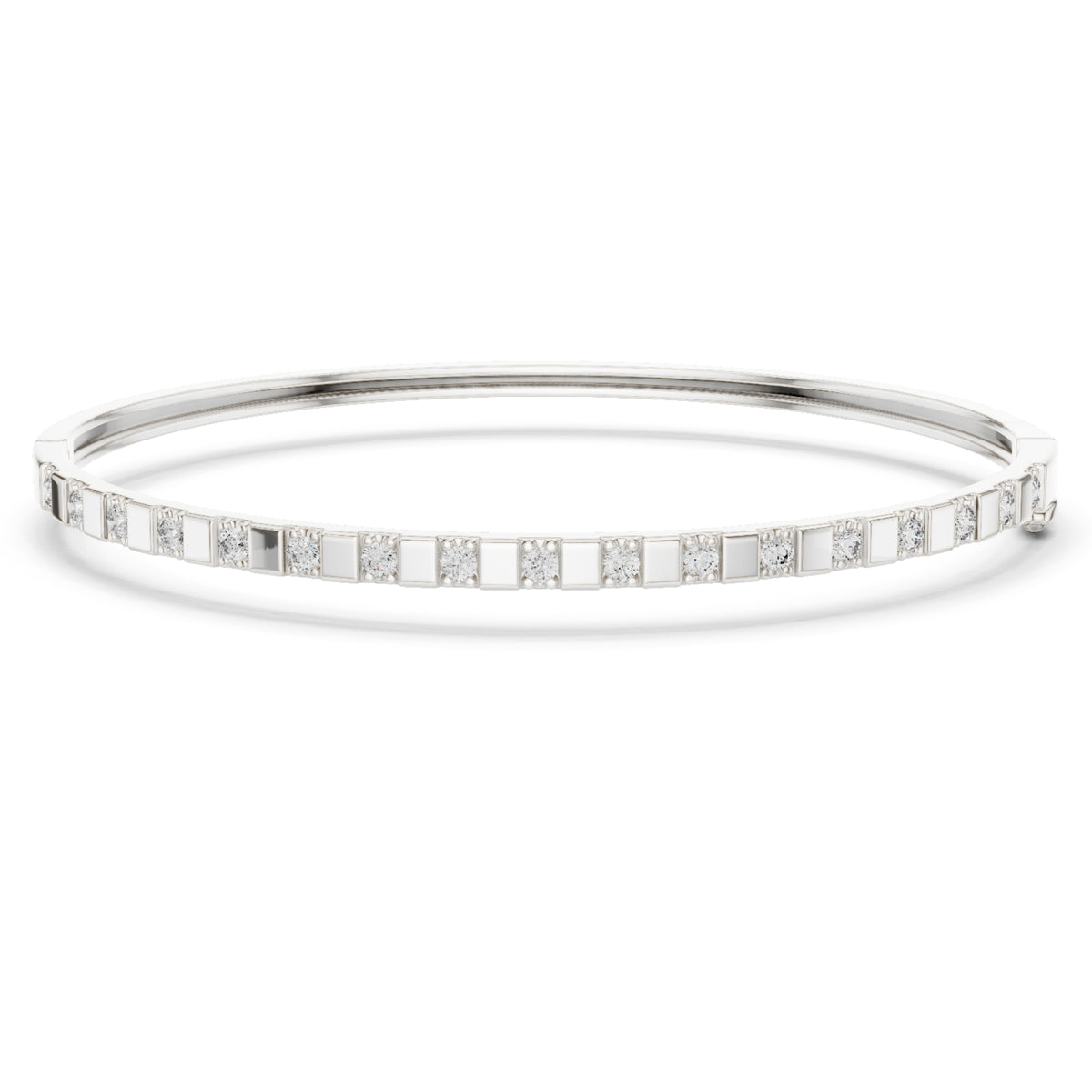 Colorless Round Cut Art Deco Cluster Vintage Party Wear Diamond Bangle Bracelets Gift For Women's - HIGHCARAT DIAMONDS