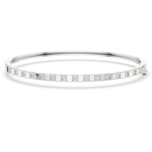 Colorless Round Cut Art Deco Cluster Vintage Party Wear Diamond Bangle Bracelets Gift For Women's - HIGHCARAT DIAMONDS