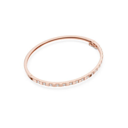 Colorless Round Cut Art Deco Cluster Vintage Party Wear Diamond Bangle Bracelets Gift For Women's - HIGHCARAT DIAMONDS