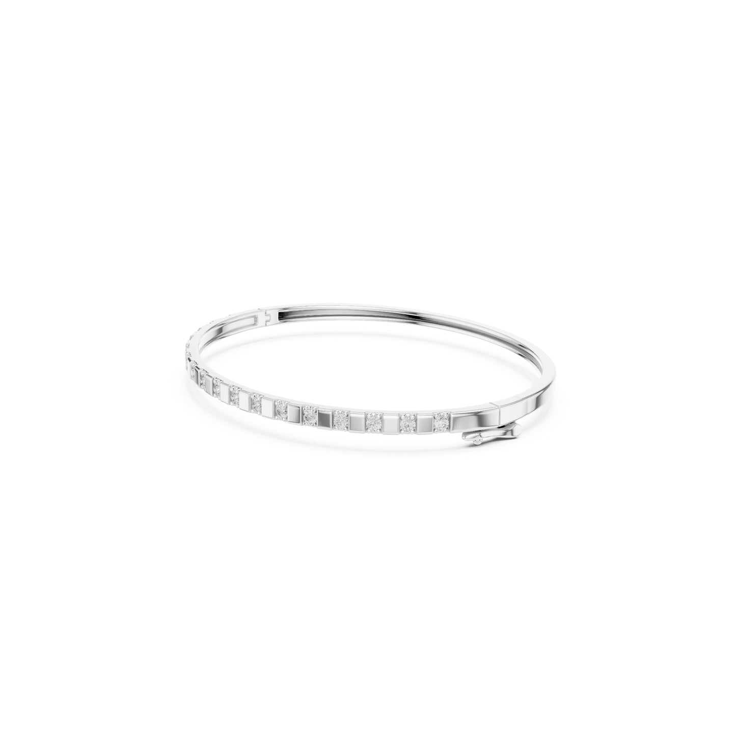 Colorless Round Cut Art Deco Cluster Vintage Party Wear Diamond Bangle Bracelets Gift For Women's - HIGHCARAT DIAMONDS