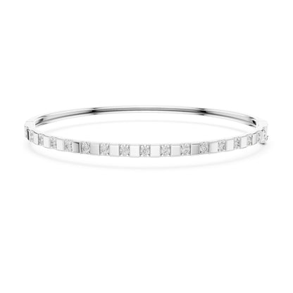 Colorless Round Cut Art Deco Cluster Vintage Party Wear Diamond Bangle Bracelets Gift For Women's - HIGHCARAT DIAMONDS