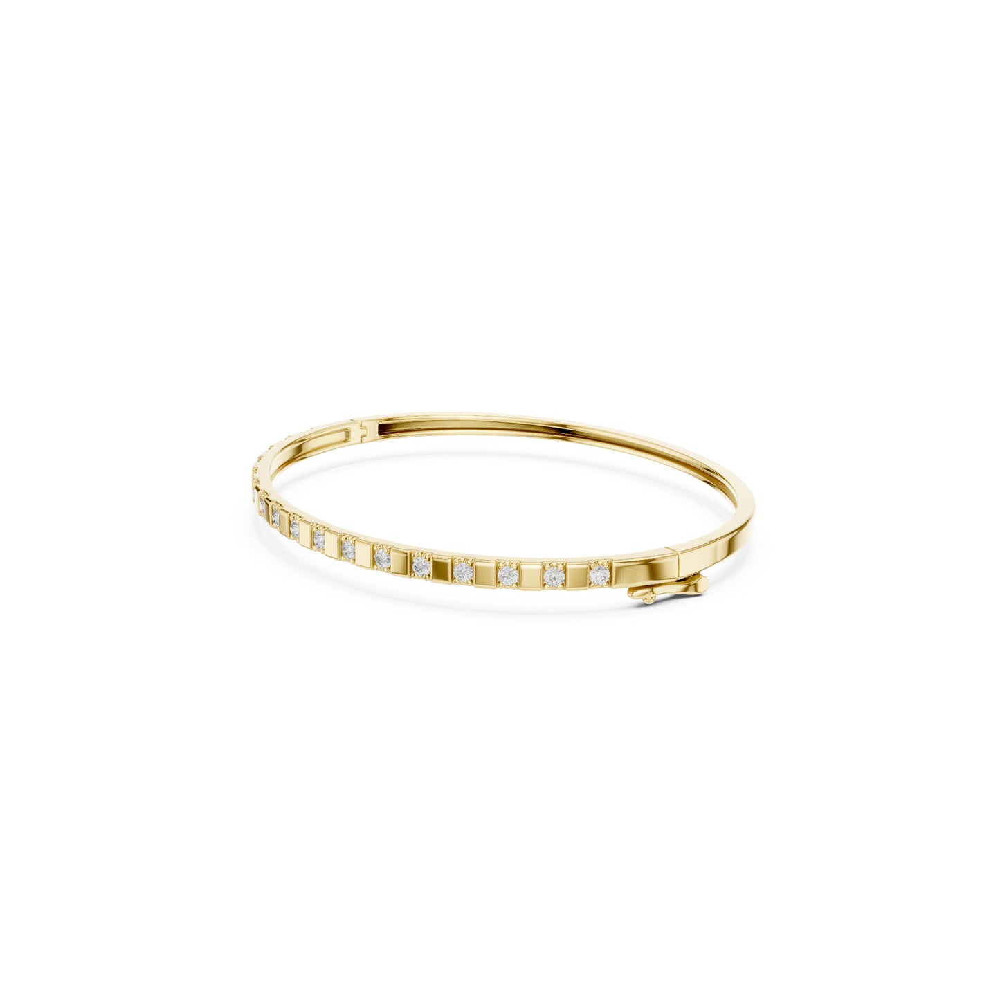 Colorless Round Cut Art Deco Cluster Vintage Party Wear Diamond Bangle Bracelets Gift For Women's - HIGHCARAT DIAMONDS
